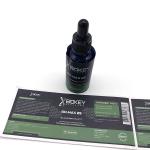 Spot UV 25x60mm Steroid Bottle Labels With Gold Foil Printing
