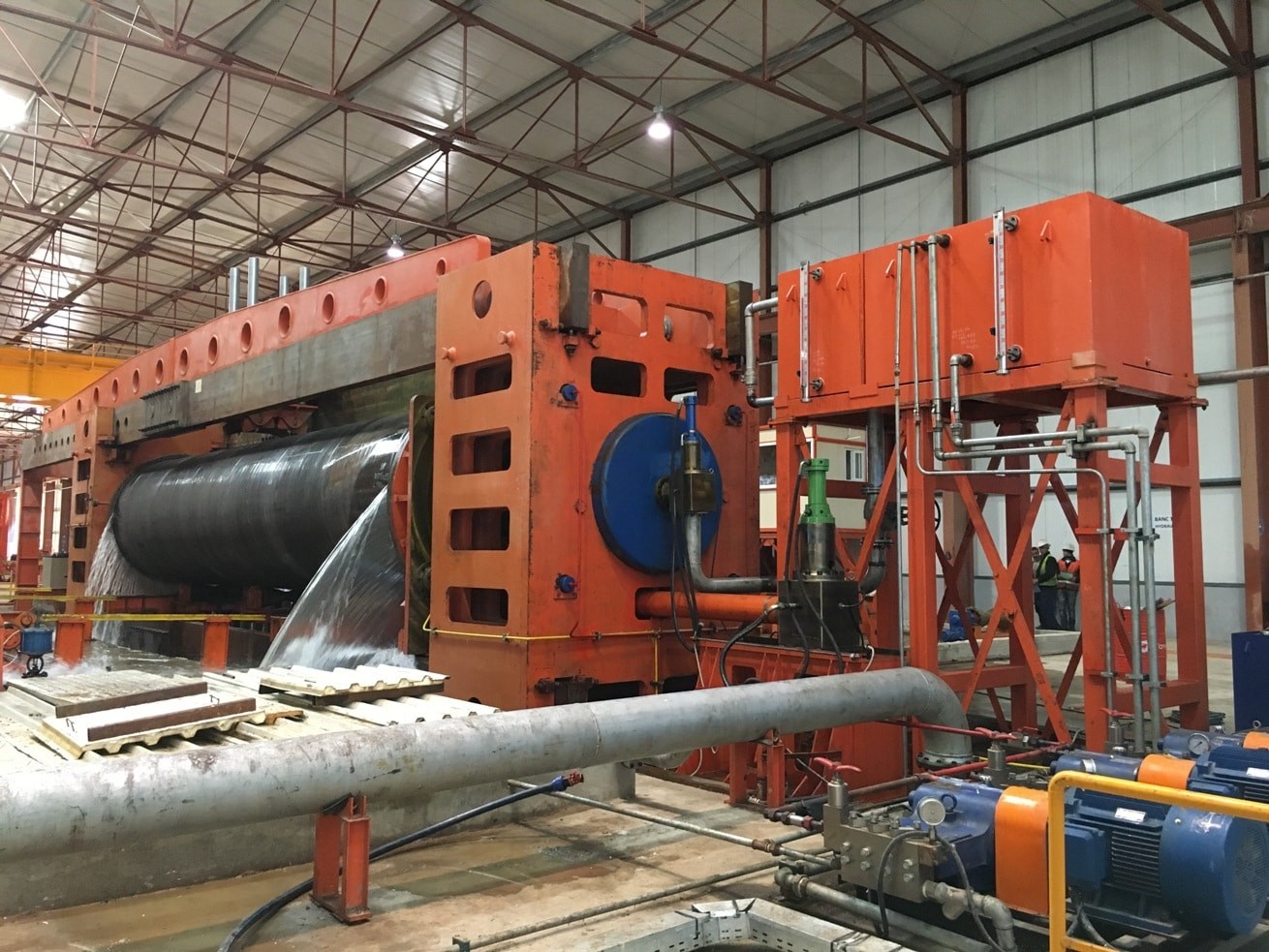 Round Steel Drain 1020mm Pipe Hydro Testing Machine