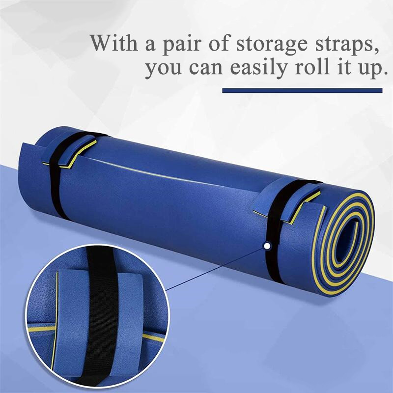 Customized Size Color Water Mat Floating Pad 3 Layer Tear Resistant XPE Foam with a Elastic Bungee Tether Floating Mat