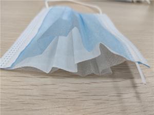 China Latex Free Material 3 Ply Non Woven Mask , Disposable Pollution Mask Antiviral wholesale