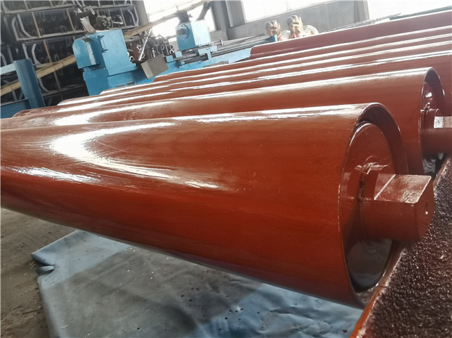 High Polymer 200mm Conveyor Head Roller For Building Materials