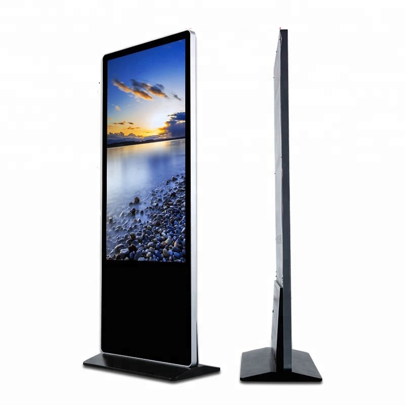 65" inch Alone stand digital signage board kiosk WIFI network Android player screen remote control monitor