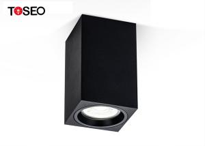 China Black GU10 Cylindrical Square Surface Mounted Downlight 70x70xH115mm wholesale