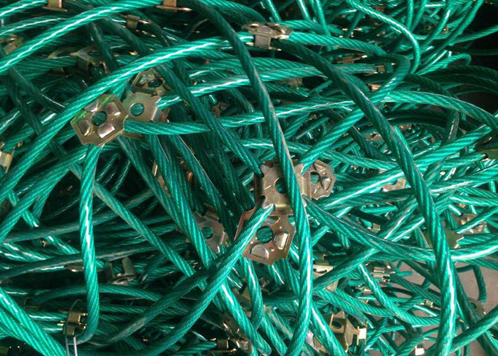 Hot Dip Galvanized Flexible Rockfall Protection Netting PVC Coated Diamond Hole Shape