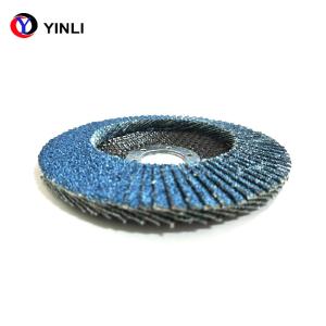 China T27 T29 4.5 Inch Blue Disco Flap Zirconia Cool Grinding For Metal wholesale
