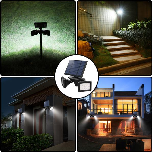 Waterproof Ip65 600LM 40 LED Solar Garden Light PIR Solar Powered Lawn Lights