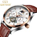 Watches men luxury brand automatic luminous moon phase watch Leather fashion