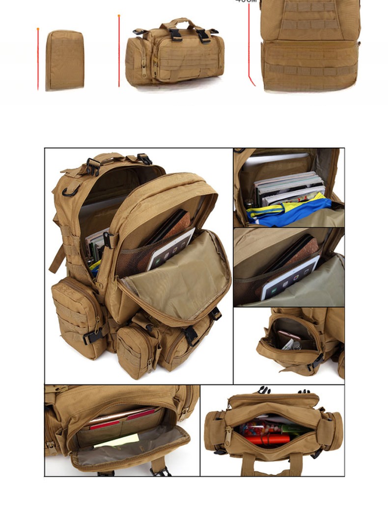 Hard Handle Oxford Backpack for Multifunctional and Big Capacity Outdoor Camping