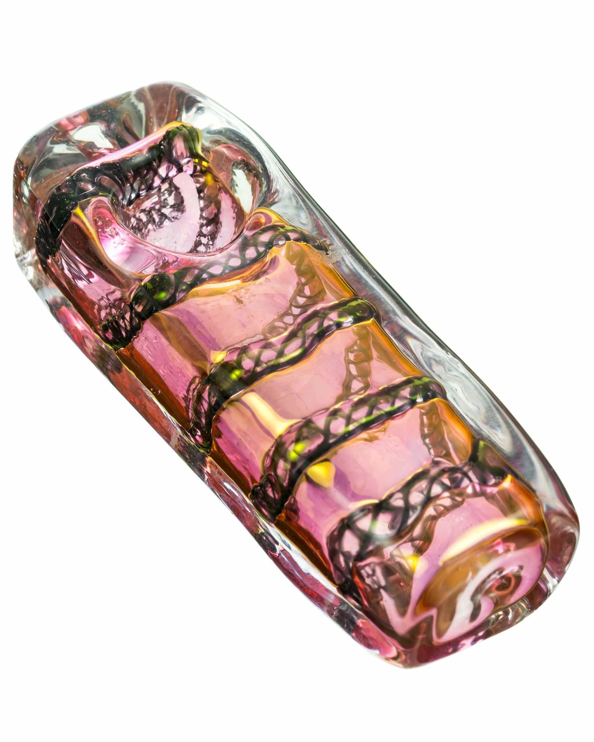 Hand Fumed Ice Cube Steamroller Rectangular Glass Shisha Hookah