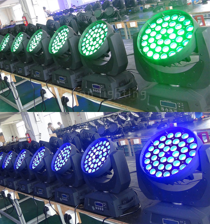 36x15w RGBWA 5in1 LED Moving Head Wash Zoom Rental Stage Lights
