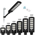 Battery 3.2V/16000MAH 100lm/w 100w 200w 300w Solar Street Light with Remote