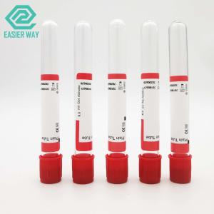China Non Toxic Blood Collection Supplies 1-10ml 13x75mm Plain Red Top Tube With Additive wholesale