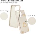 Cardholders with iPhone 13 Pro Max, 360° rotating ring holder, leather holder