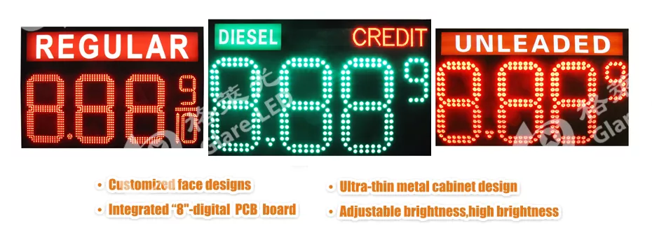 Photo Media Resolution None 60inch Led Gas Station Signs For Petrol Station 8.88 9/10