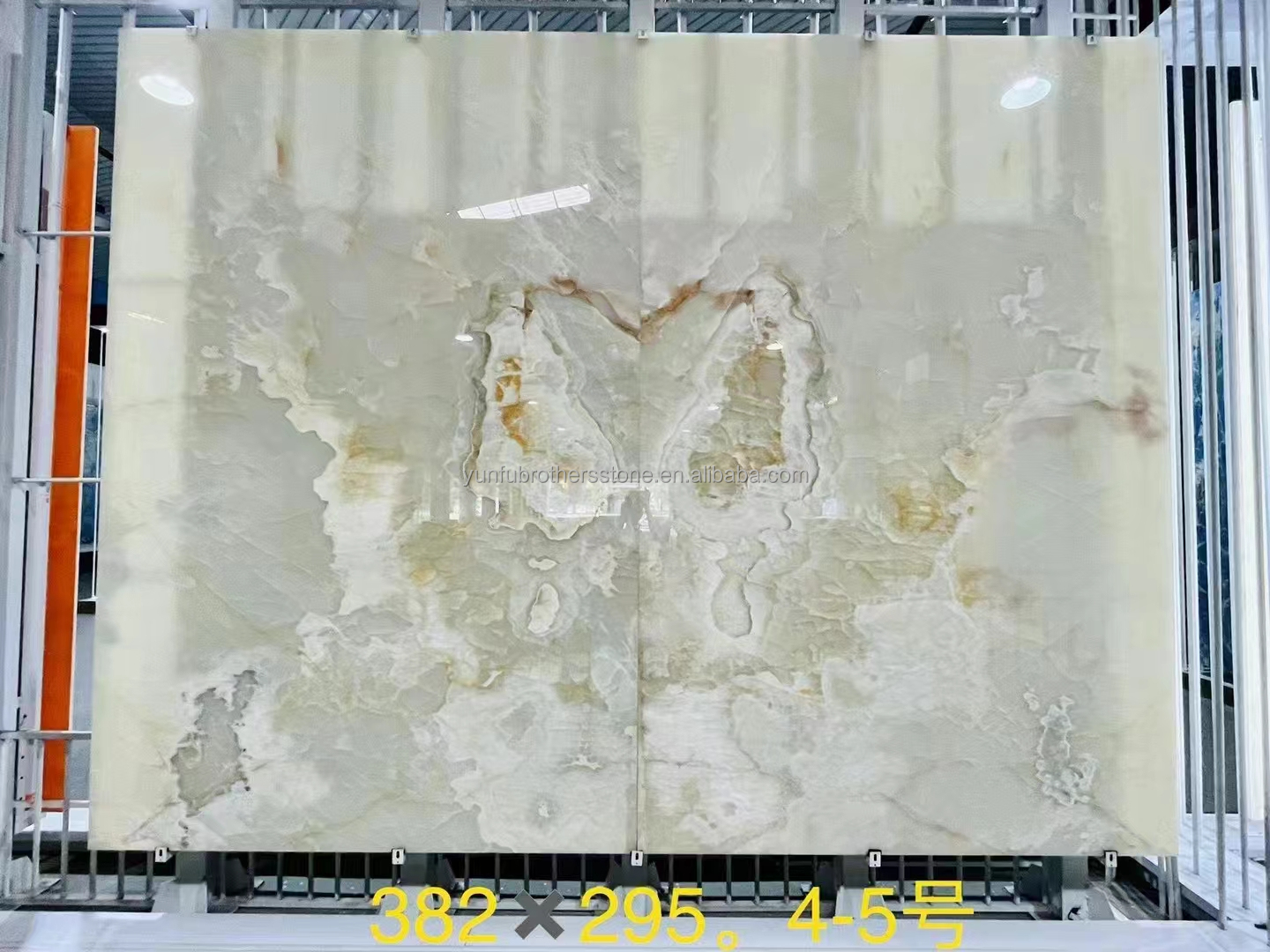 Cut-To-Size Polished Luxury Translucent White Onyx Marble Slab for Villa Wall Art Panel
