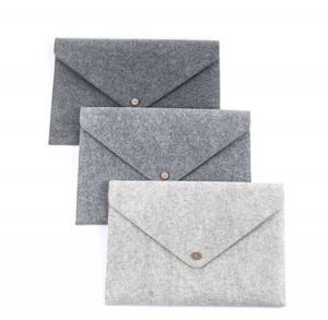 China Hot selling unique design gray OEM design folder shape laptop felt bag. size IS a4. 3mm microfiber material wholesale