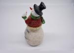 Colorful Polyresin Crafts Christmas Snowman LED Lamp On JOY Hollow Figurines