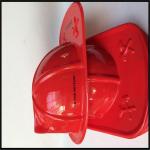Child Size Red Plastic Fire Chief Hat