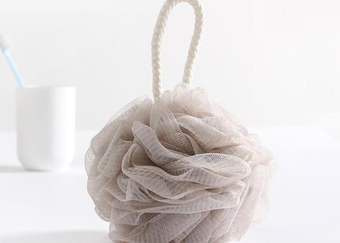 Puting bath body puff sponge scrub exfoliator multicolour shower bath net plastic 4 pack green grey coffee white