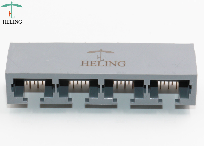 Side Entry 10 Pin RJ45 Connector Black Housing MJ5608-G014-HRN2