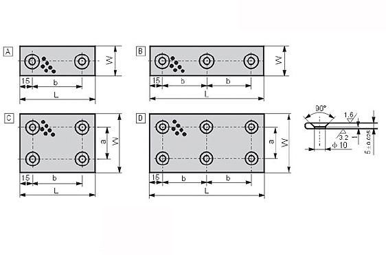 100*75*10 Yellow Brass Wear Plate Wear Resistance Hydraulic Turbines Use