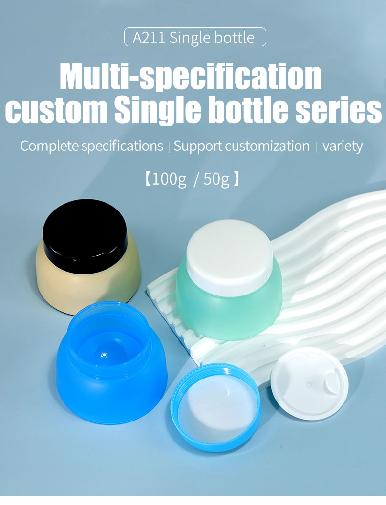 Empty PP Cosmetic Jars Transparent Wide Mouth Plastic Container With Lid