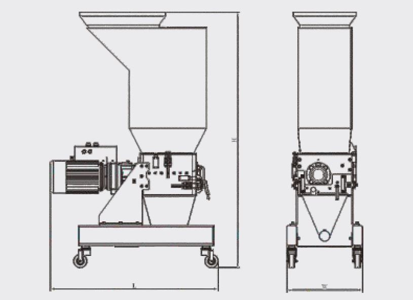 Middle Speed Plastic Granulator Machine For PP / PE Material Single Screw