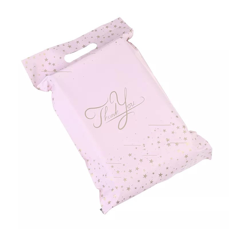 Printing Recycled Plastic Poly Mailer Bags Clothing Packaging Courier Bag With Handle
