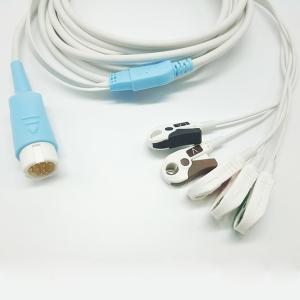 China Medical 12 Pin HP Disposible 5 Lead Ecg Cable wholesale