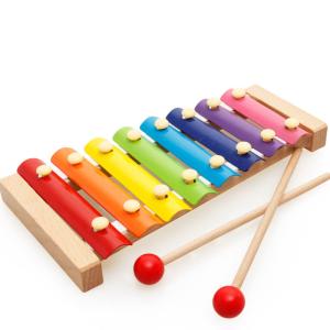 China 8 Notes Piano And Xylophone Toy With Wooden Frame wholesale