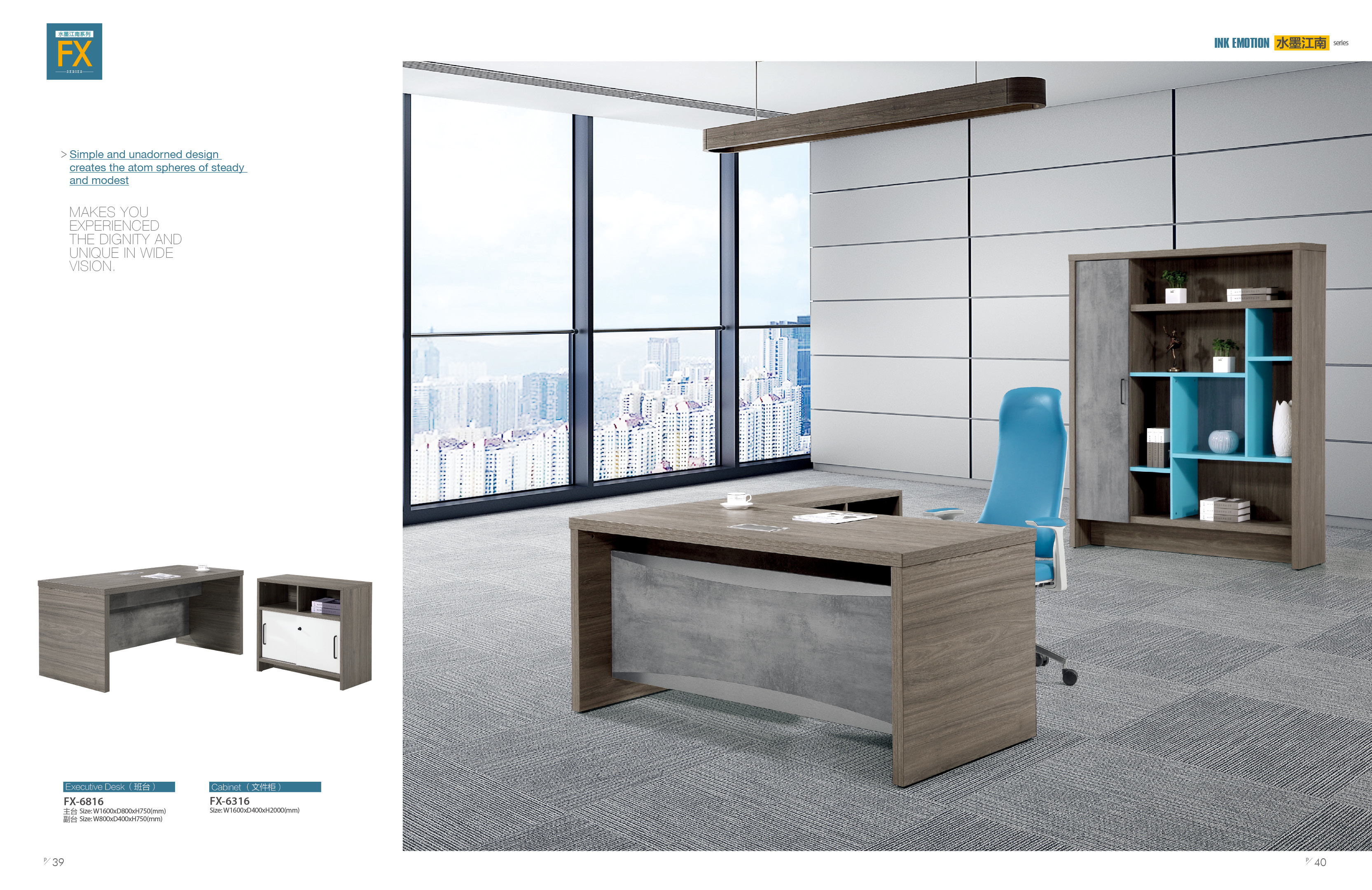 Two - Side Melamine Office Furniture Chipboard Executive Table For Deputy Directors / CEO