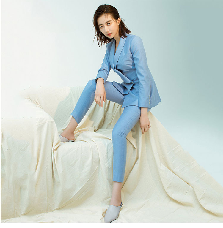 Regular Fit Women's Suit Two Pieces Long Sleeve Autumn For Office Lady Business Set