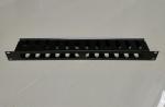 Metal 19 Inch 1U Height Fiber Optic Cable Management Panel