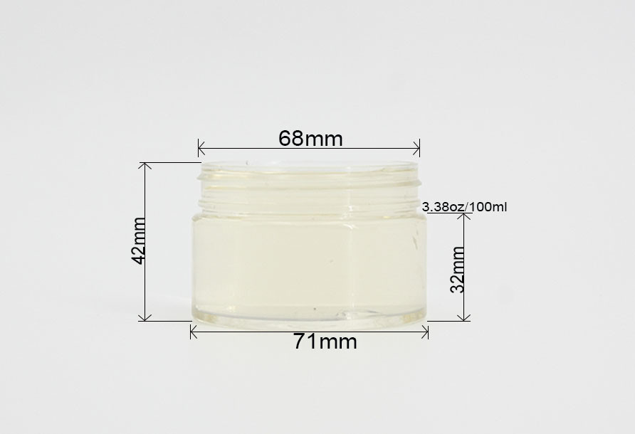 Aluminum Lid 100ml Clear Cosmetic Jars For Hair Spray
