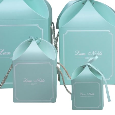European Cardboard Box With Handles Paper Wedding Favor Candy Boxes