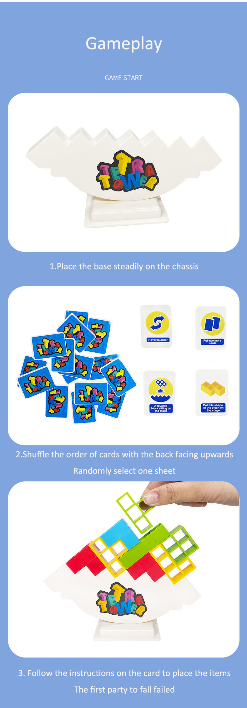 Playing Balance Game Swinging Stacking ABS Children's Concentration Tabletop Toy Pack