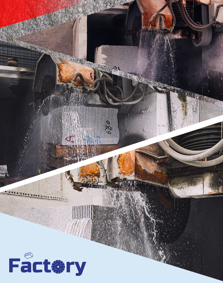 Single Arm Multi-blade Stone Cutting Machine for Red Granite Block Profiling