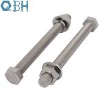 304 Stainless Steel Nut Bolts Screw Washer Thread Rod Hexagon Head
