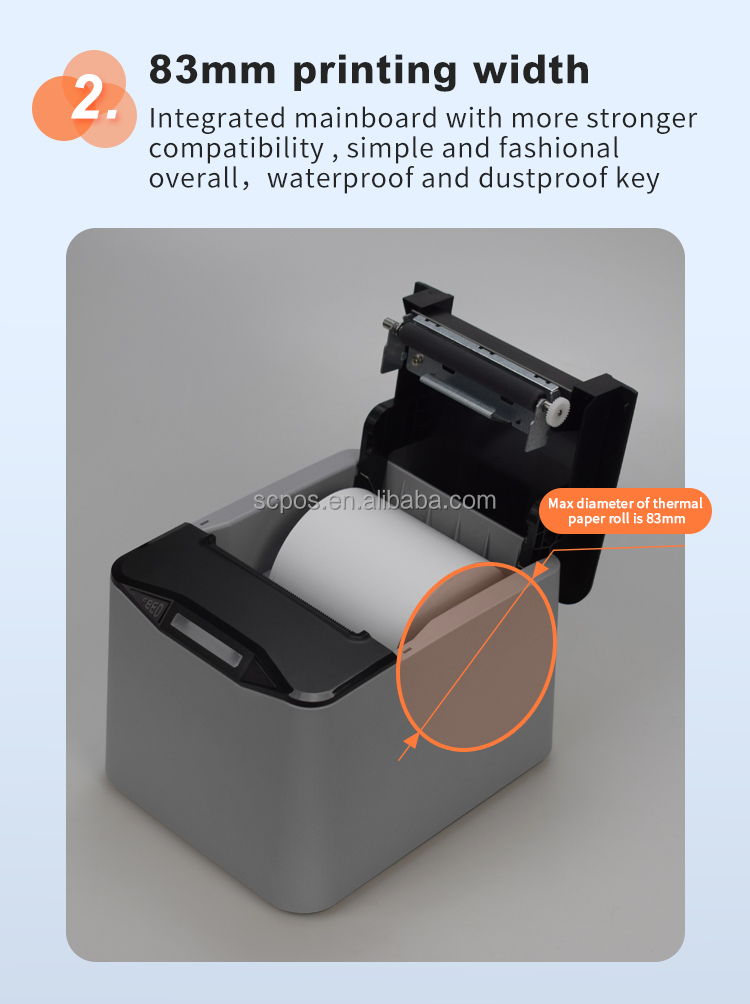 Multilingual Direct Line POS Printer with USB/LAN Support and 203 Dots/line Resolution