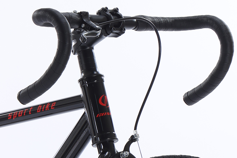 120kg Load Capacity GOMID Steel Frame Bisiklet Single Speed Fixed Gear Bike for Custom Track Racing Handlebar Steel Drop Bar