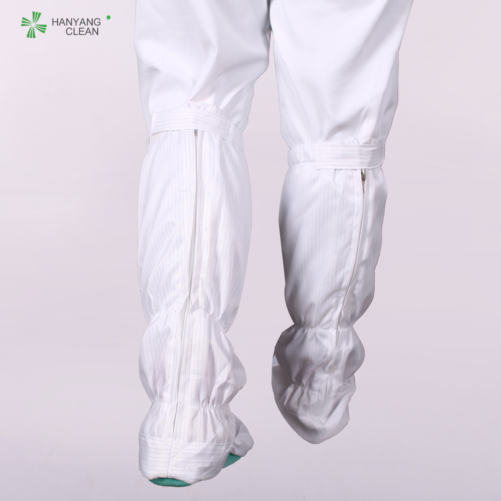 Anti static ESD cleanroom PVC safety booties boots with soft sole