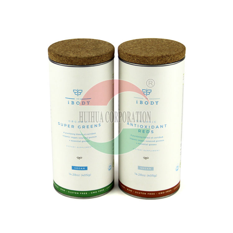 100% Recycled Paper Composite Cans , Cardboard Paper Tube For Gift Package