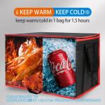 79L Insulated Food Delivery Bag For Hot Cold Meal, XXX-Large, Grocery Tote