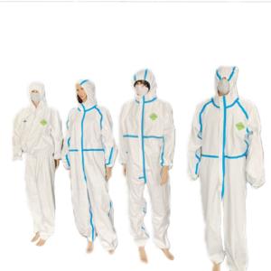 China SMS Non Woven Disposable Protective Suit Breathable With Waterproof Hood wholesale
