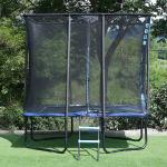 Unisex Outdoor Garden Park Fitness Elastic Bed Rectangle Trampoline with Safety