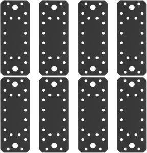 China 8 Pcs Flat Joining Plates Metal Mending Plates Perforated For Furniture Repair wholesale