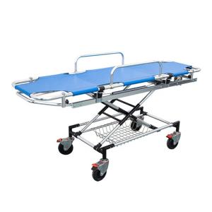 China Blue Ambulance Stretcher Bed Aluminum Alloy Medical Stretcher Transport wholesale