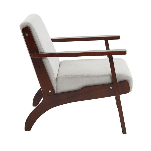 Living Room Modern Arm Sofa Fabric Chaise Lounge Single Sofa Chair with Wabi-Sabi Customized Design