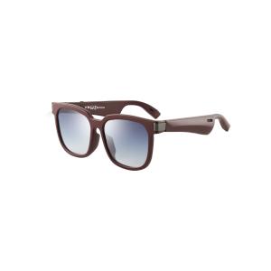 China Brown Rimless TR90 Android Bluetooth Audio Sunglasses Anti Blue Light wholesale