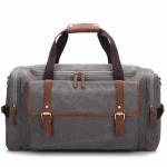 Washable Canvas Travel Duffel Bags Grey / Pink / Sliver Colors W31*D16*H44cm